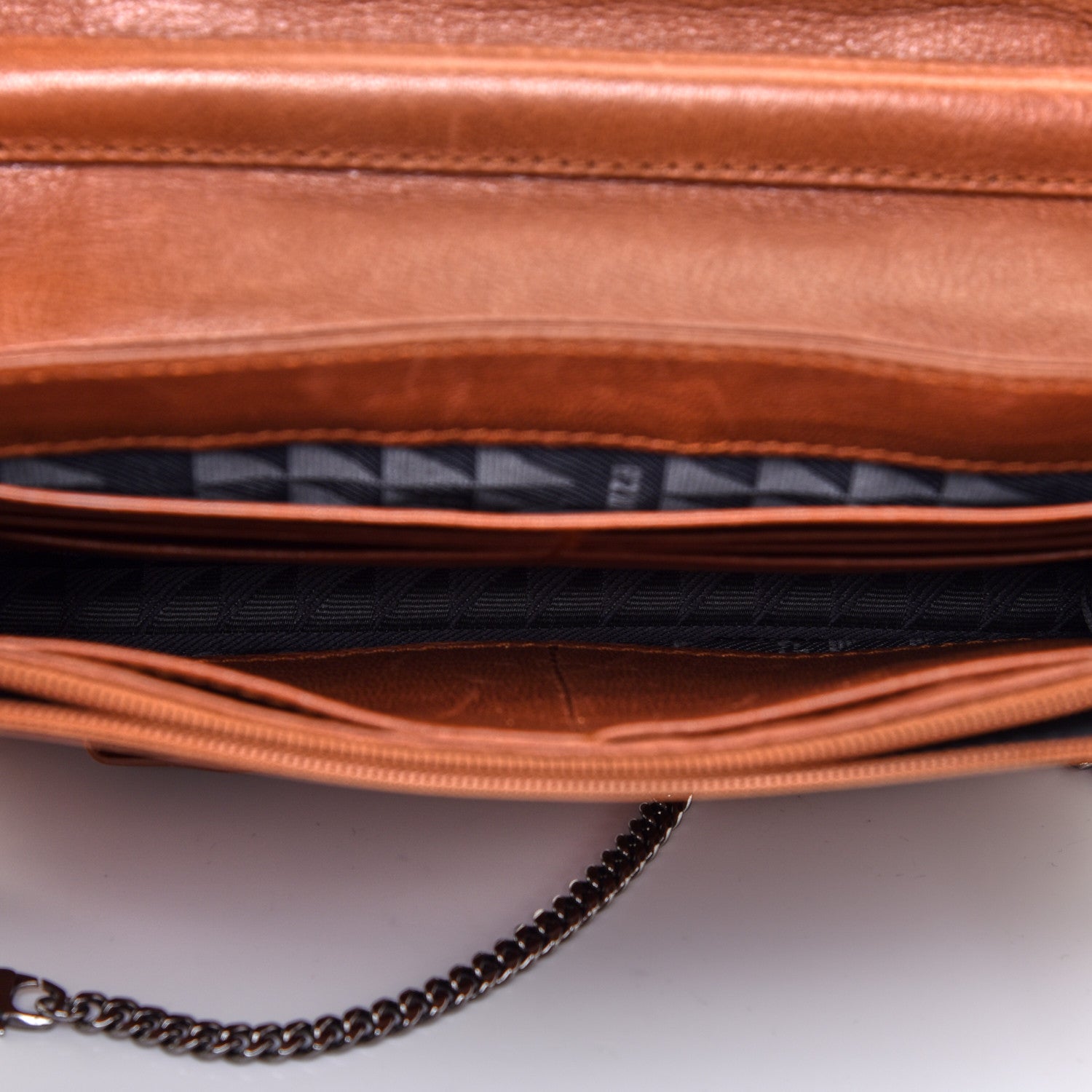 Proenza Schouler Lambskin PS1 Large Chain Wallet Saddle 5 of 10