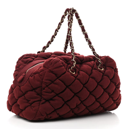 Chanel Jersey Bubble Quilt Bowler Bordeaux 3 of 11