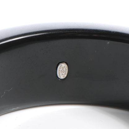 Chanel Resin Crystal CC Logo Bracelet Black 3 of 4