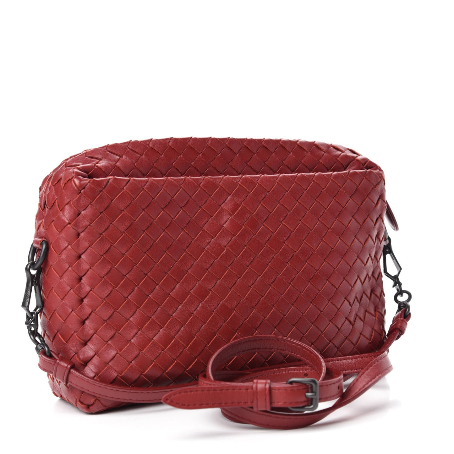 Nappa Intrecciato Small Camera Bag Red