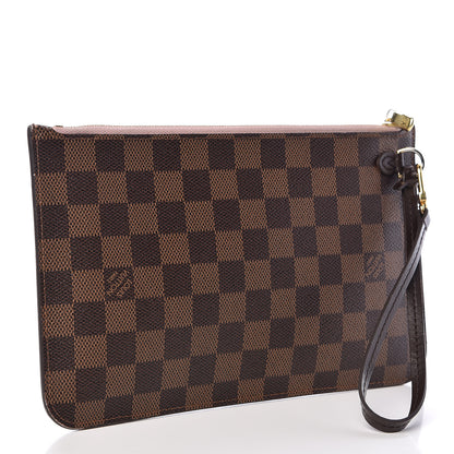 Louis Vuitton Damier Ebene Neverfull MM GM Pochette Rose Ballerine 3 of 13