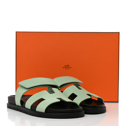 Hermes Epsom Womens Chypre Sandals 36.5 Vert Jade 9 of 9