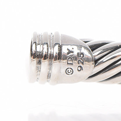 David Yurman Sterling Silver Diamond 4mm Cable Classics Single Station Bracelet 4 of 4