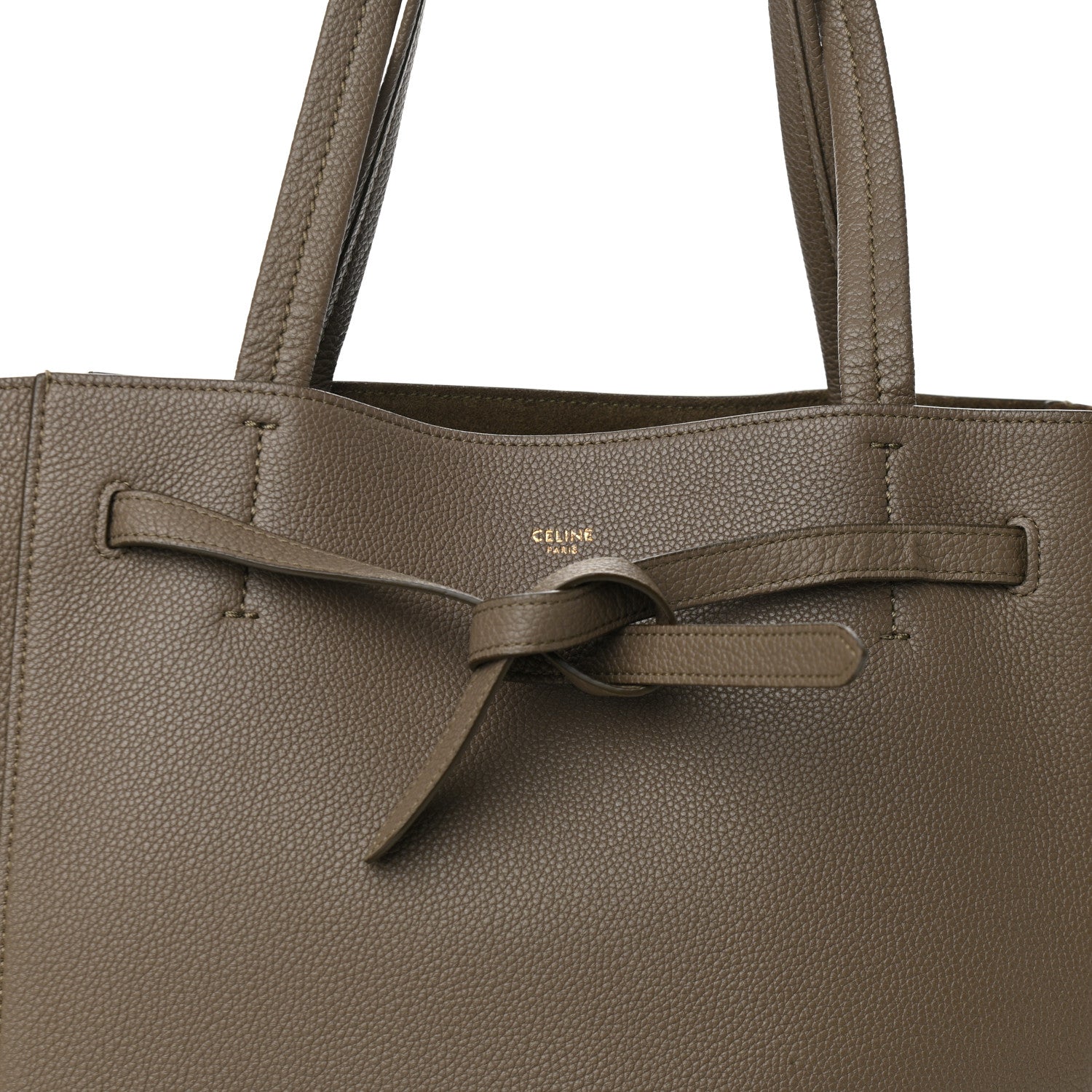 Celine Soft Grained Calfskin Small Belt Cabas Phantom Taupe 8 of 10