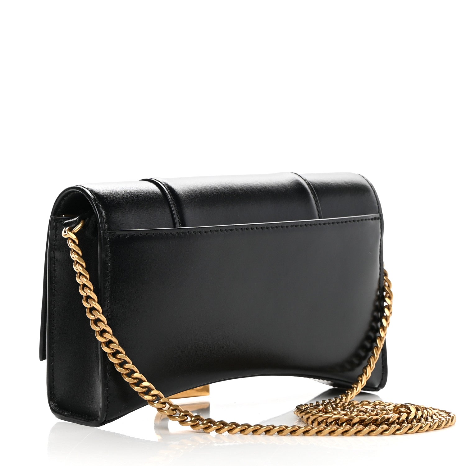 Balenciaga Shiny Box Calfskin Hourglass Chain Bag Black 3 of 12