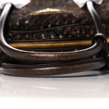 Prada Tessuto Tweed Vitello Bowling Bag Cacao Knicker 19 of 22