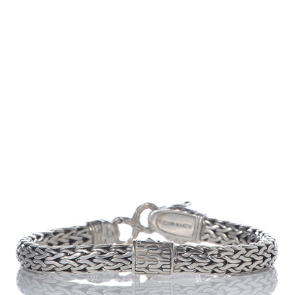 John Hardy Sterling Silver Diamond Blue Topaz Classic Chain Macan Bracelet 3 of 7
