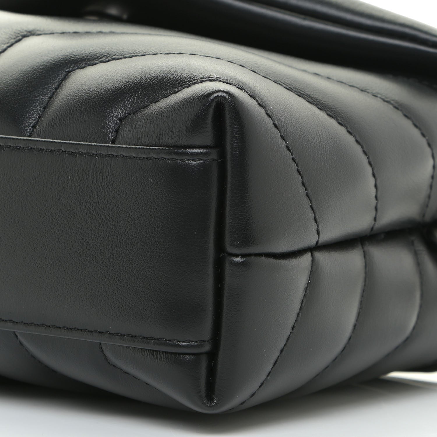 Saint Laurent Calfskin Y Quilted Monogram Toy Loulou Crossbody Bag Black 10 of 11