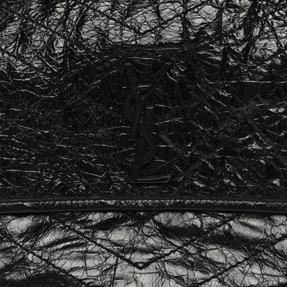 Saint Laurent Crinkled Calfskin Matelasse Monogram Large Niki Chain Satchel Black 7 of 9