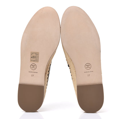 Chanel Satin Grosgrain Espadrilles 37 Black 5 of 9