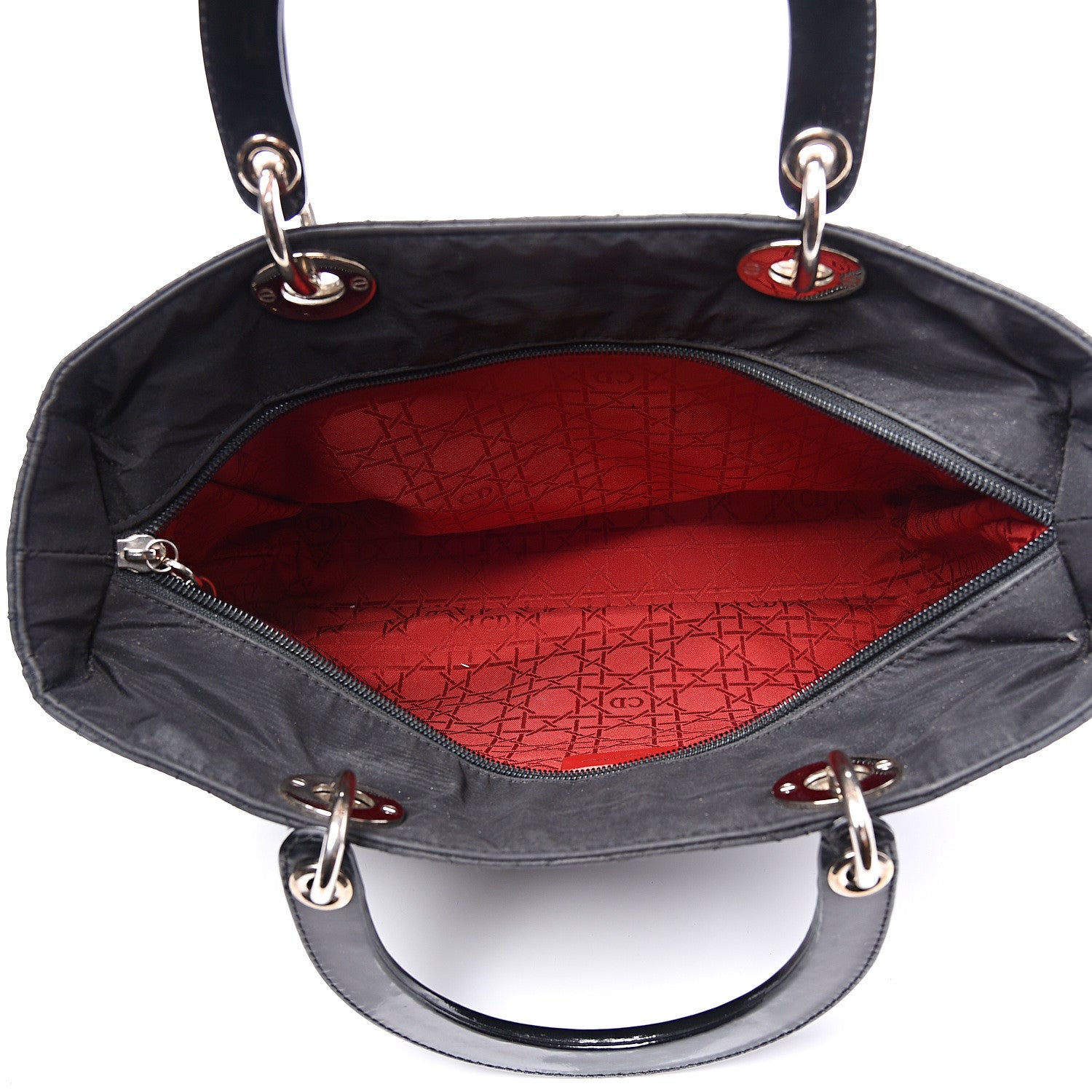 Christian Dior Nylon Cannage Large Lady Dior Black 4 of 12