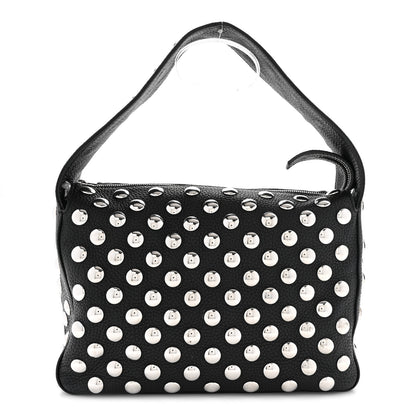 Khaite Pebbled Sport Calfskin Studded Elena Black 1 of 10