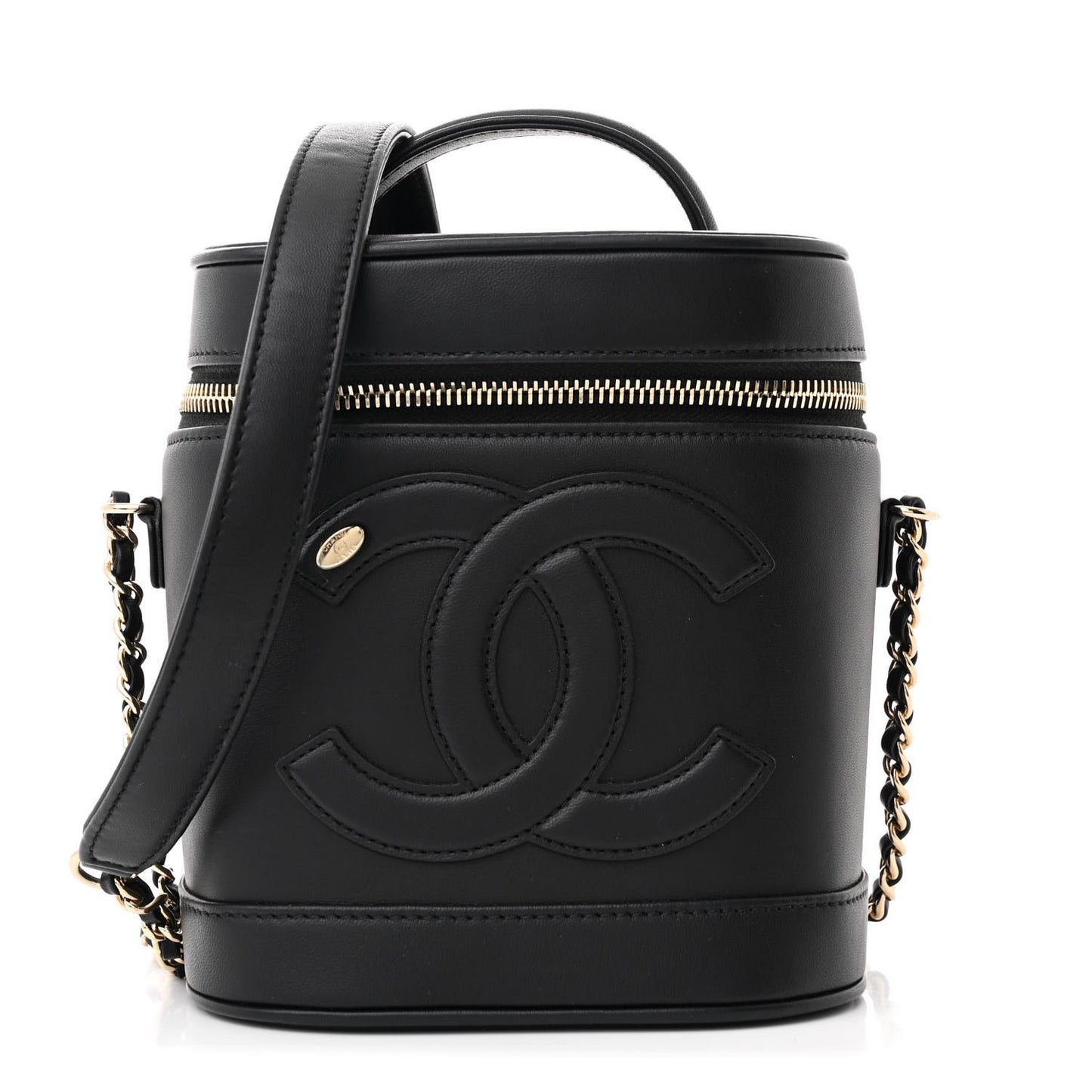Lambskin Timeless Vanity Cosmetic Case Black