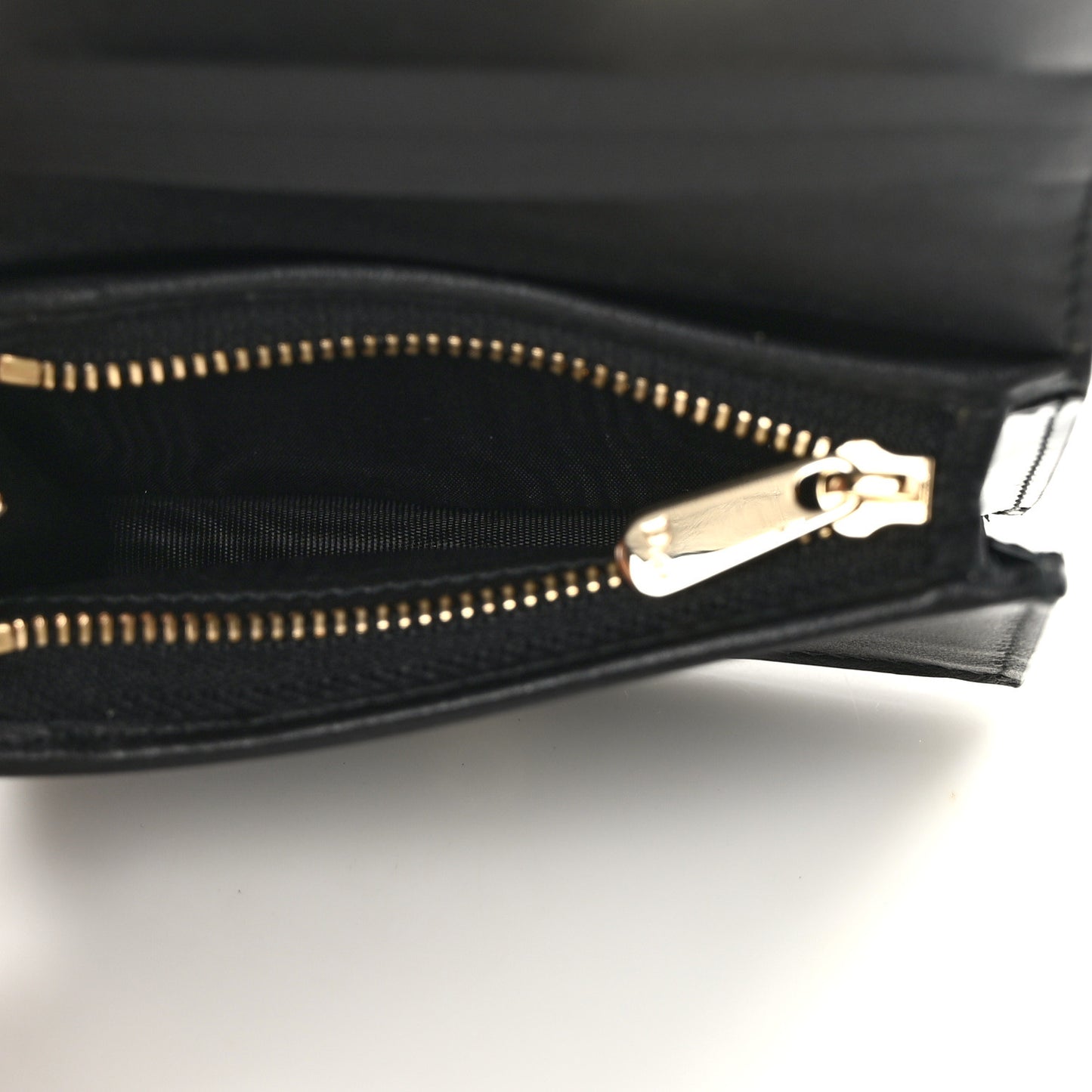 CHRISTIAN DIOR Patent Cannage Mini Lady Dior Wallet Black