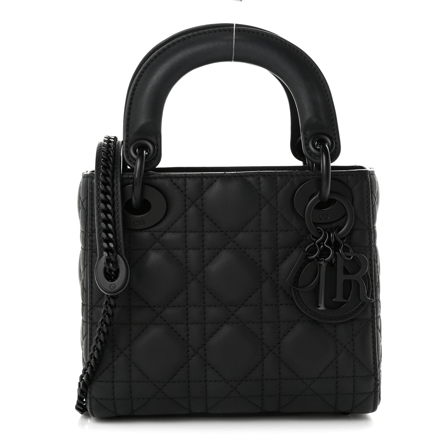 Christian Dior Ultra Matte Calfskin Cannage Mini Lady Dior Black 1 of 10