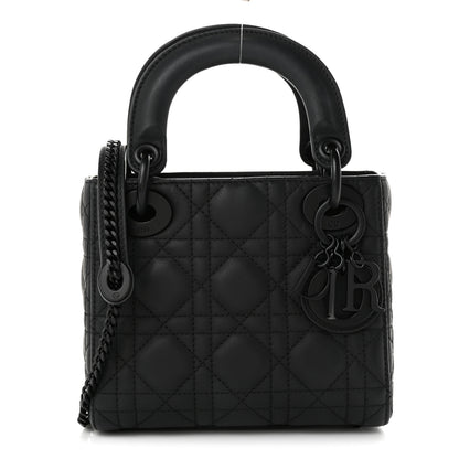 Christian Dior Ultra Matte Calfskin Cannage Mini Lady Dior Black 1 of 10
