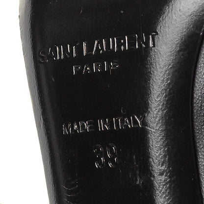 Saint Laurent Calfskin Opyum 110 Pumps 39 Black Gold 6 of 7