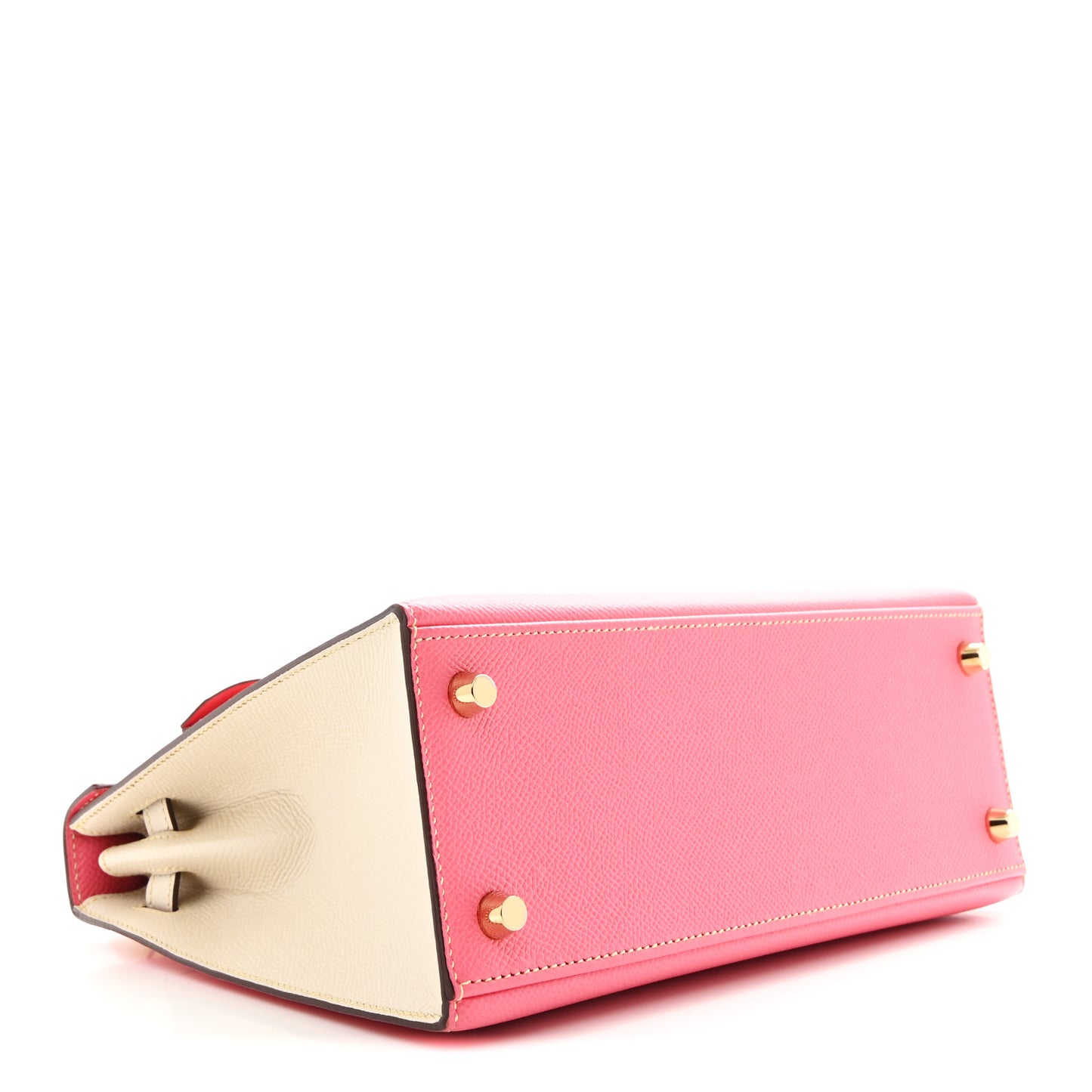 Epsom Bi-Color Horseshoe Kelly Sellier 25 Rose Azalee Craie