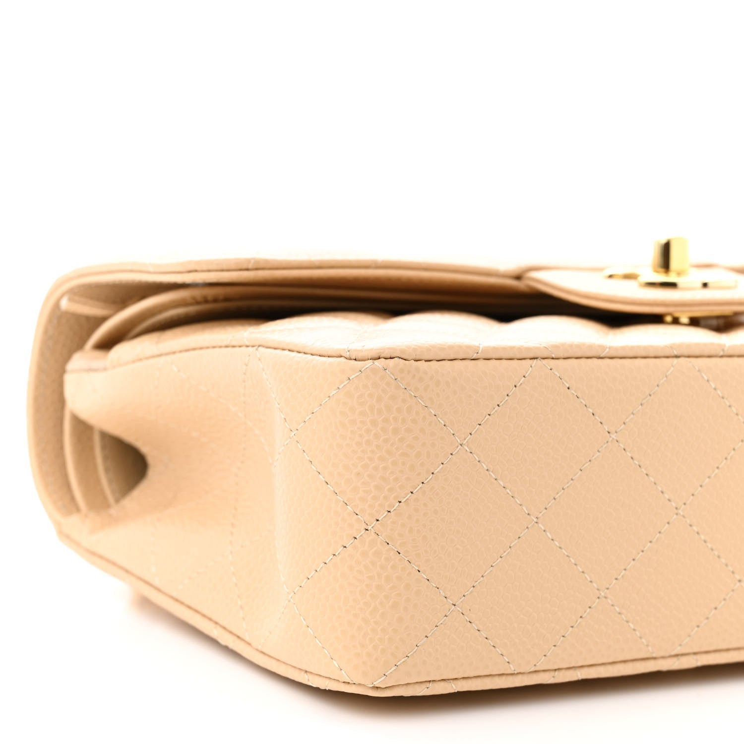 Chanel Caviar Quilted Small Double Flap Beige 9 of 11