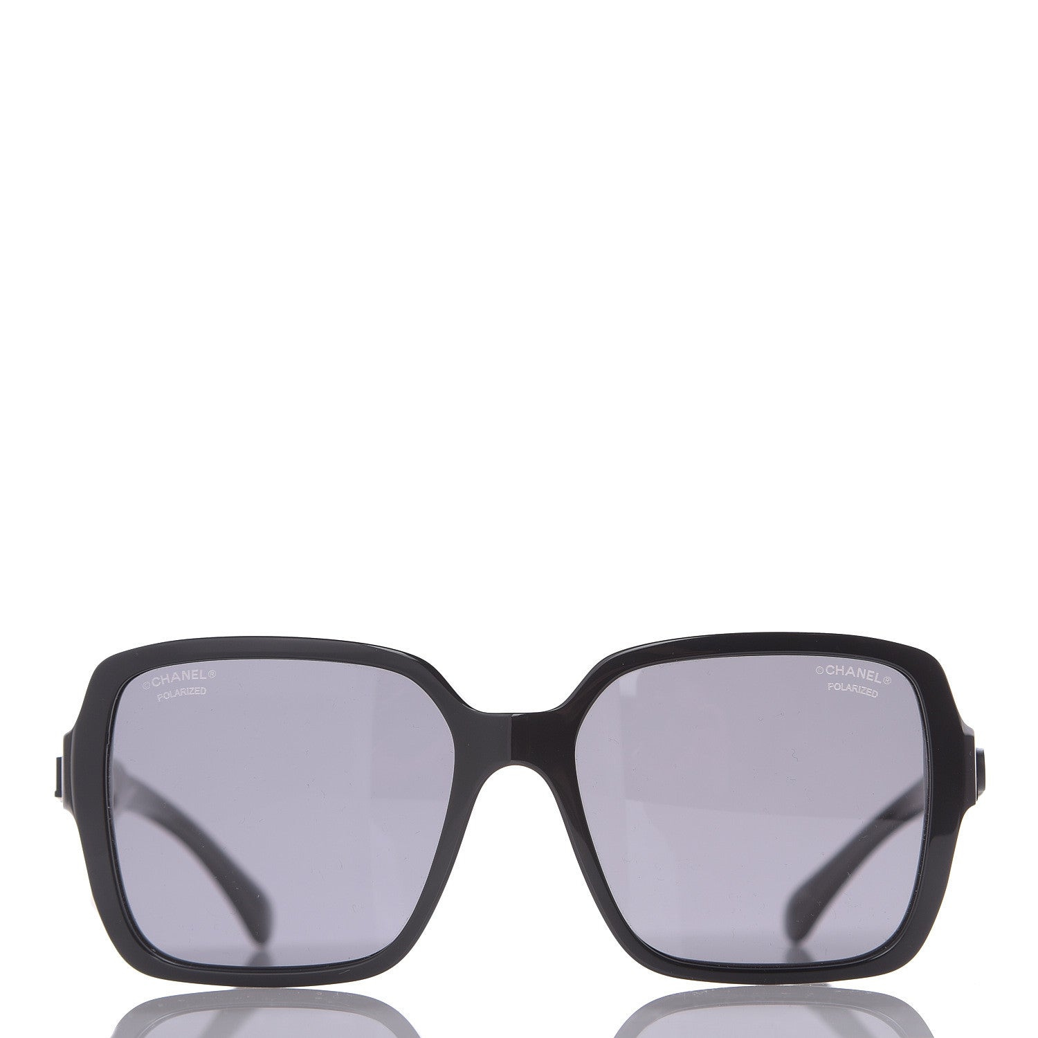 Chanel Acetate Polarized Square Sunglasses 5408 Black 3 of 7