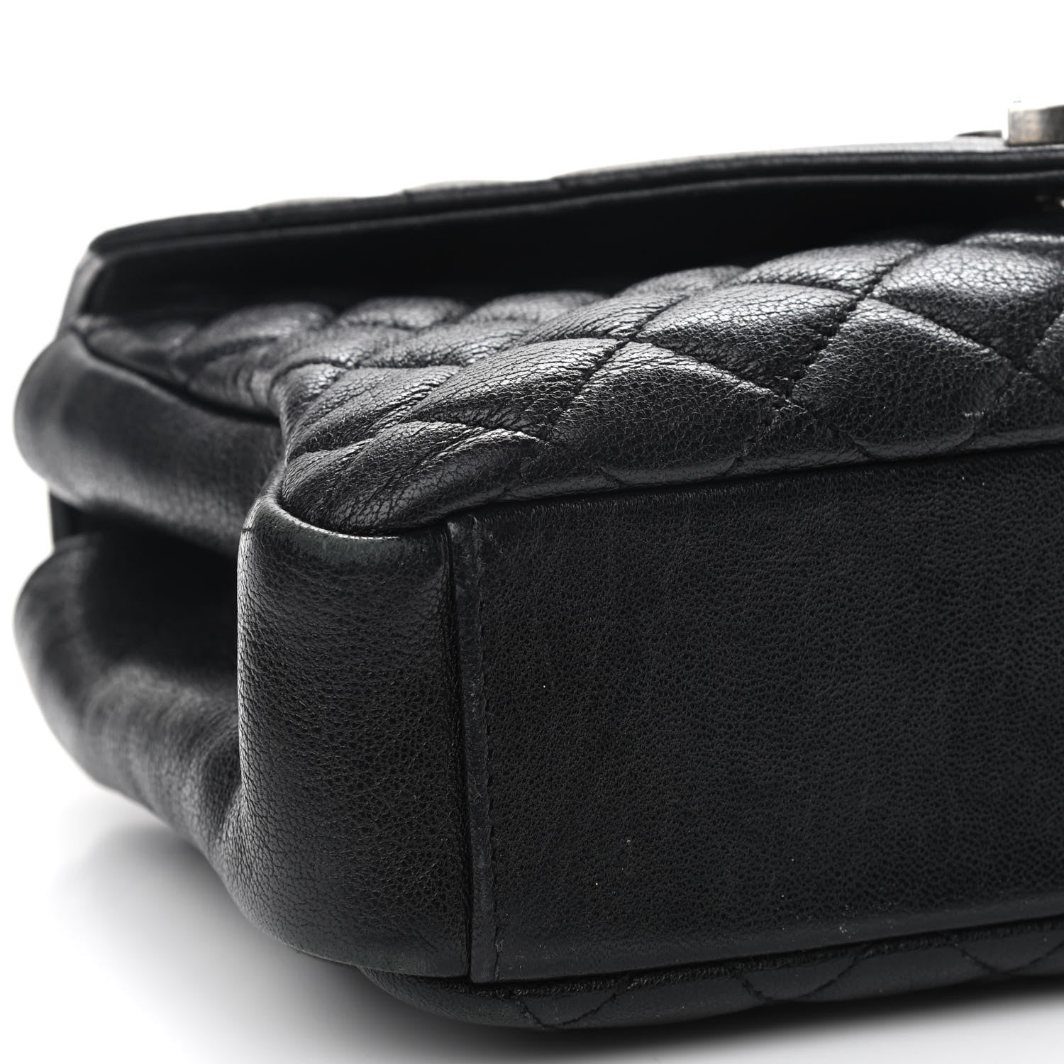 Saint Laurent Sheepskin Tri-Quilt Monogram Medium College Bag Black 9 of 10