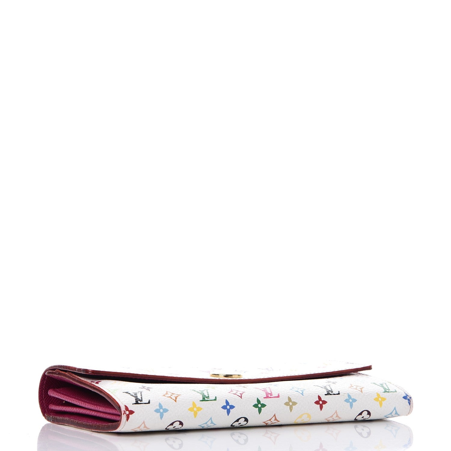 Louis Vuitton Monogram Multicolor Sarah Wallet White Eglantine 4 of 8