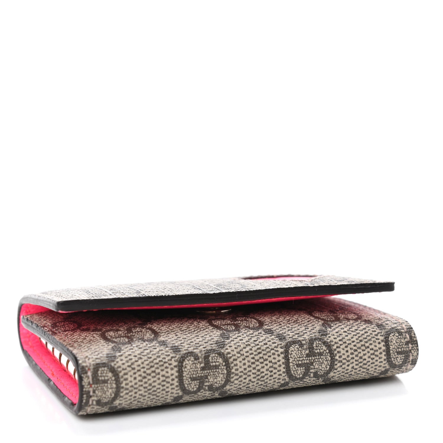Gucci GG Supreme Monogram Heart 6 Key Holder Case Fuchsia 3 of 4