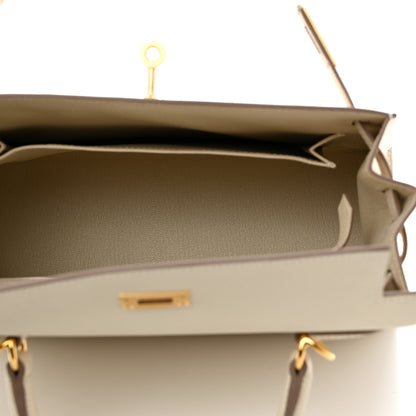 Hermes Epsom Kelly Sellier 25 Craie 5 of 11