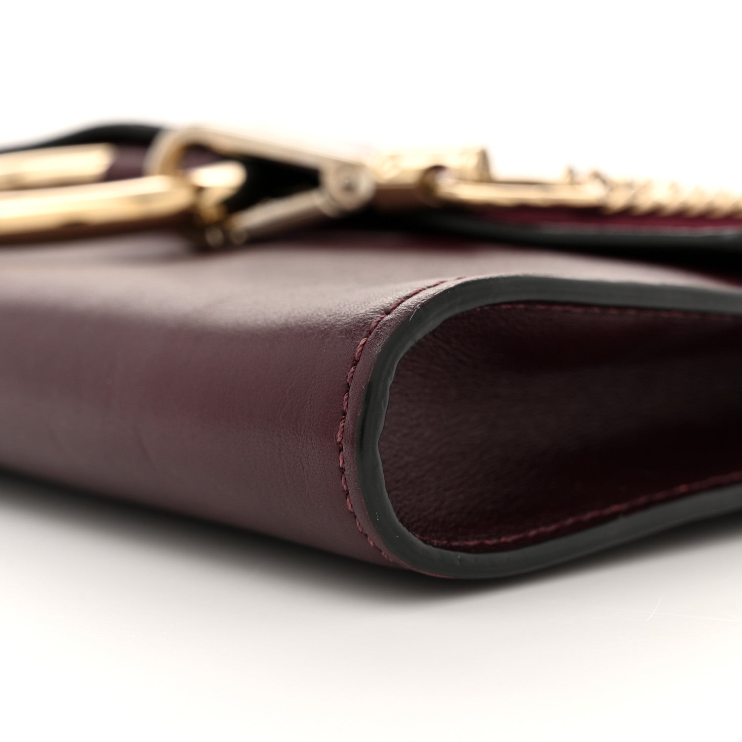 Chloe Suede Calfskin Faye Clutch Dark Purple 9 of 11
