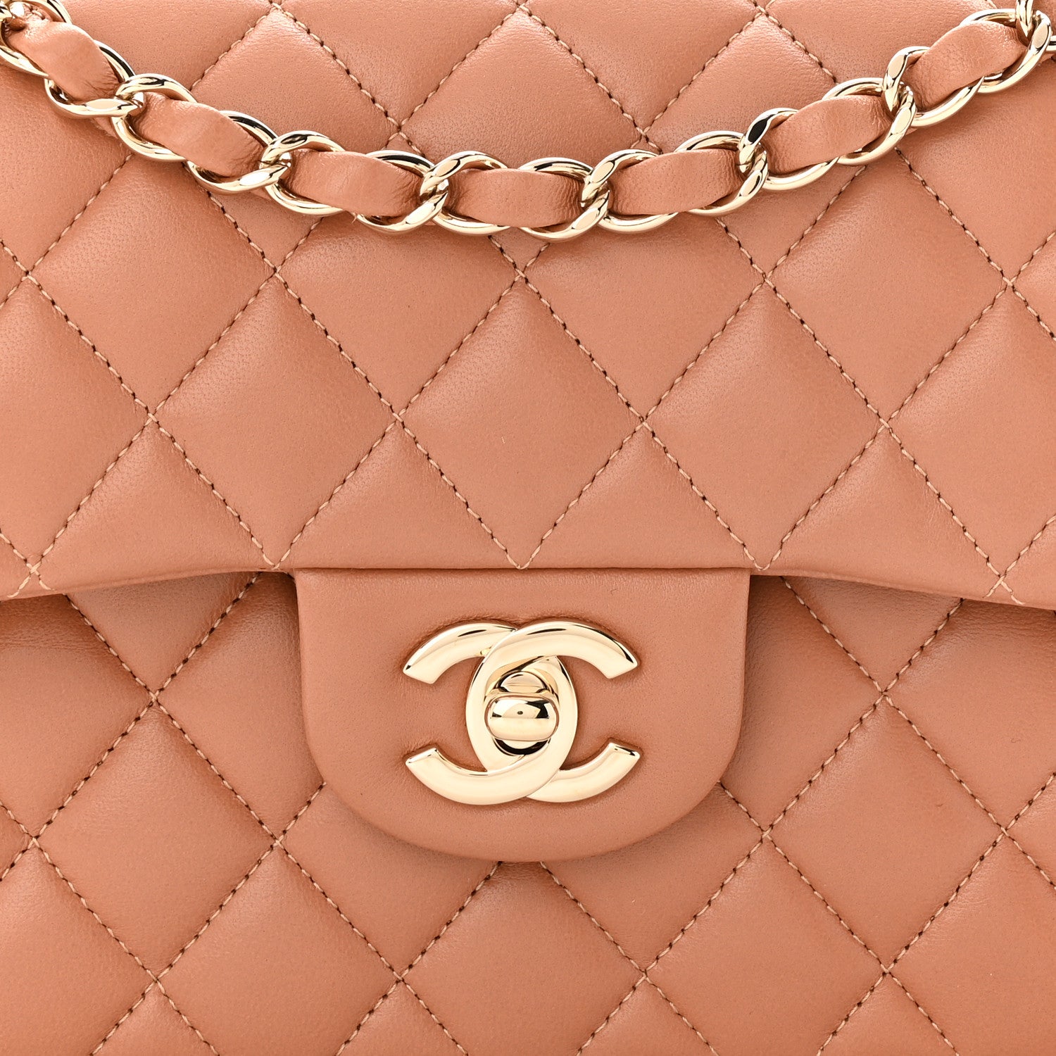 Chanel Lambskin Quilted Small Double Flap Brown 8 of 11