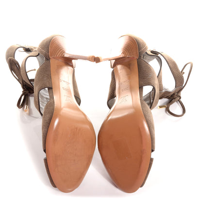 Louis Vuitton Nubuck Buffalo Corfu Sandals 38.5 Taupe 5 of 7