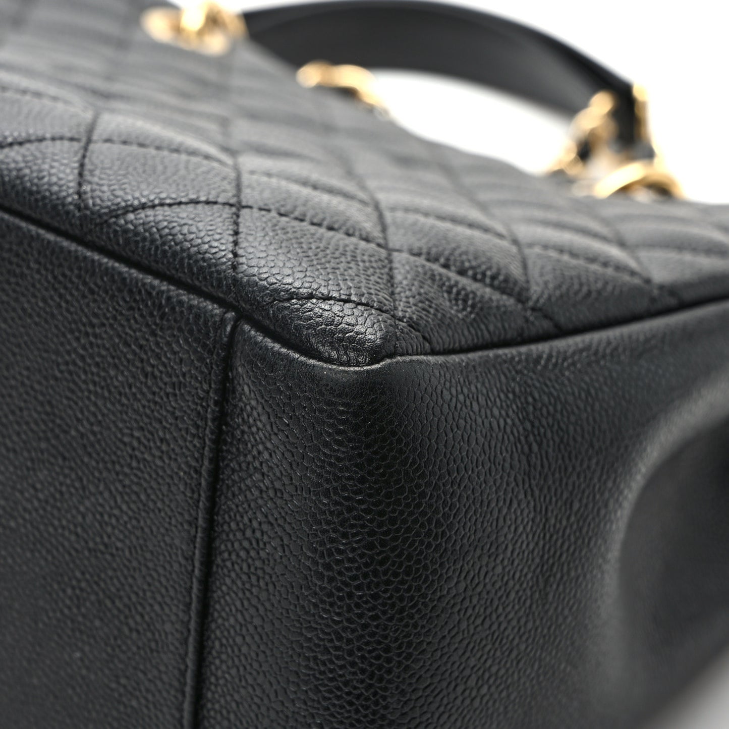 Caviar Quilted Grand Shopping Tote GST Black