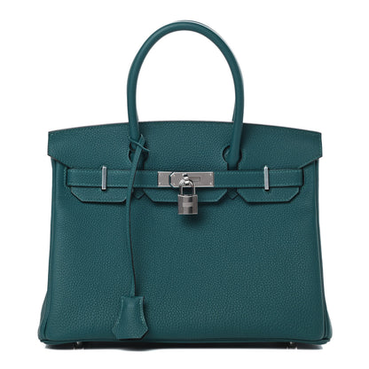 Hermes Togo Verso Birkin 30 Vert Bosphore Bleu Ocean 1 of 10