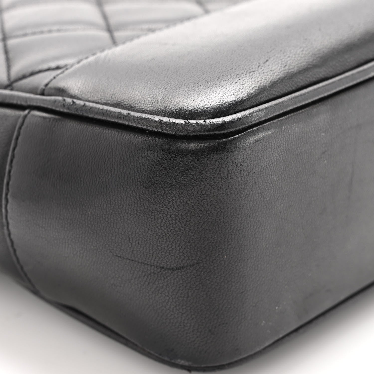 Chanel Lambskin Quilted Shoulder Bag Black 10 of 11