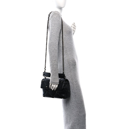 Valentino Garavani Nappa Monochrome Large Roman Stud Shoulder Bag Black 2 of 10