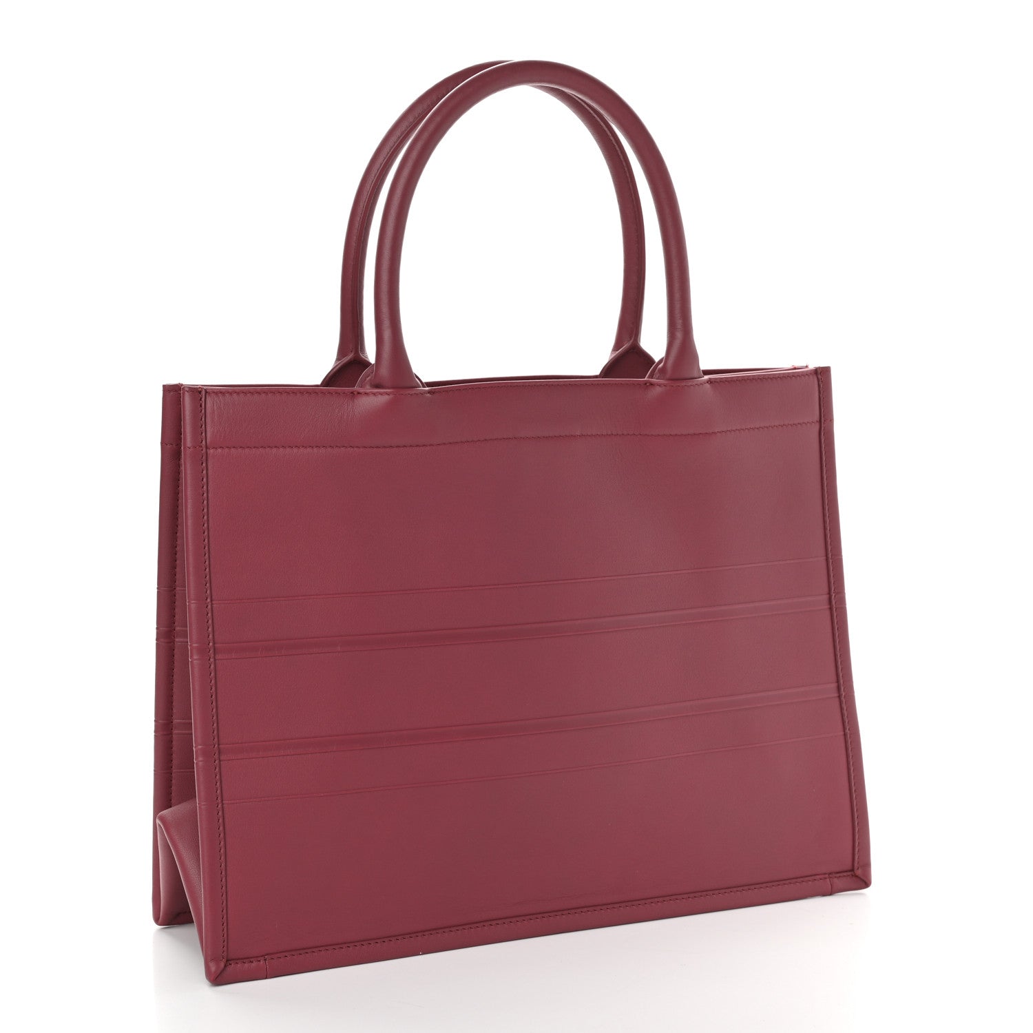 Christian Dior Calfskin Embossed Medium Book Tote Red 3 of 10