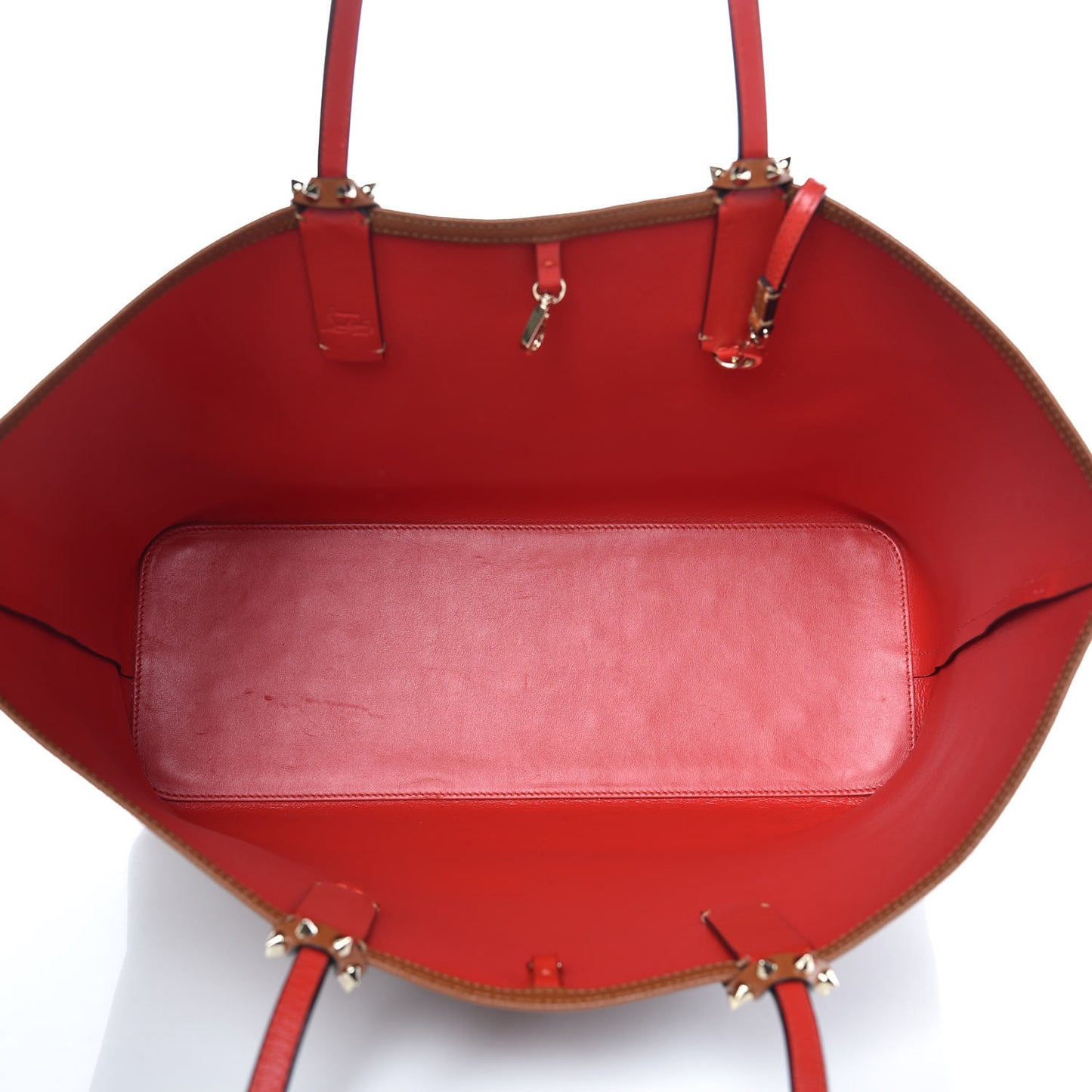 Calfskin Spikes East West Cabata Tote Cannelle