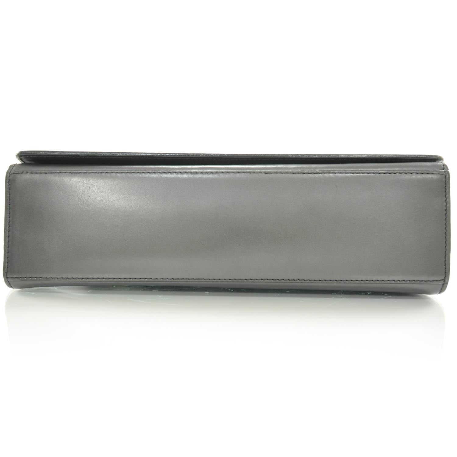 Gucci Leather Shoulder Bag Gunmetal 5 of 8