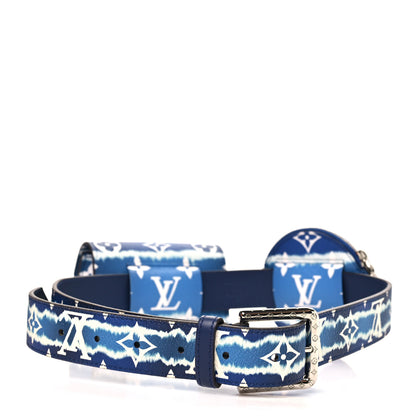 Louis Vuitton Monogram Escale 30mm Daily Multi Pocket Belt 80 32 Blue 2 of 6
