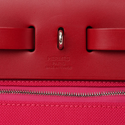 Hermes Toile Militaire Vache Hunter Laque Herbag Zip Retourne 31 PM Rose Mexico Rouge Piment 7 of 12
