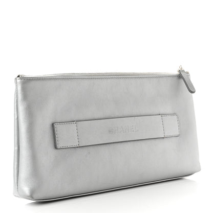 Chanel Metallic Calfskin Keyboard Pouch Silver 3 of 7