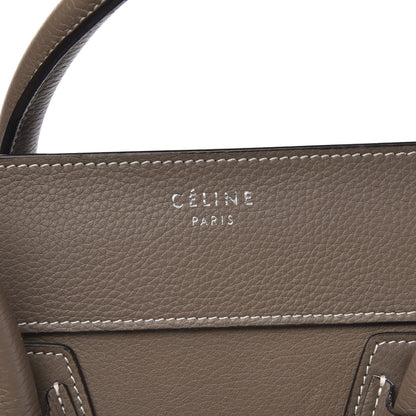 Celine Drummed Calfskin Mini Luggage Souris 9 of 16