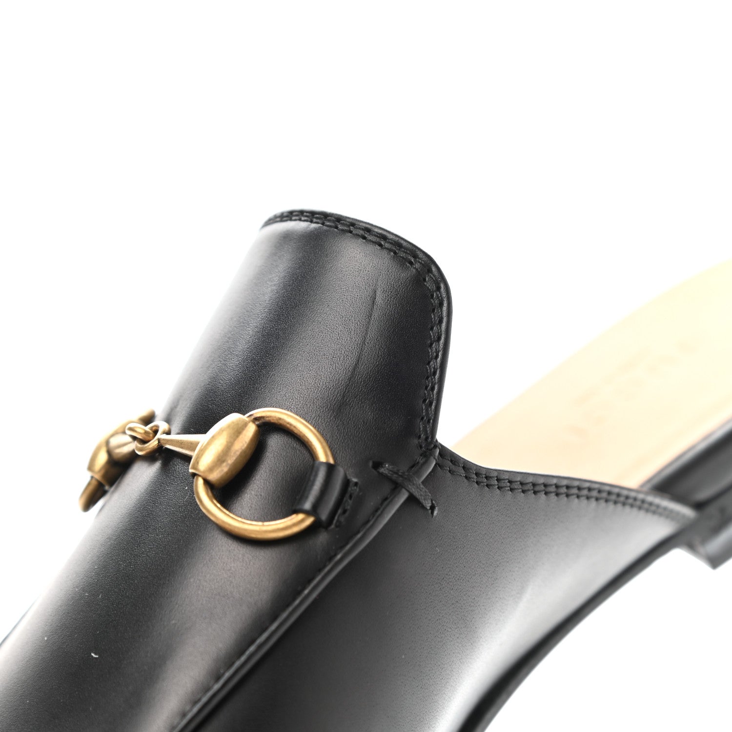 Gucci Calfskin Womens Princetown Slippers 38.5 Black 10 of 11