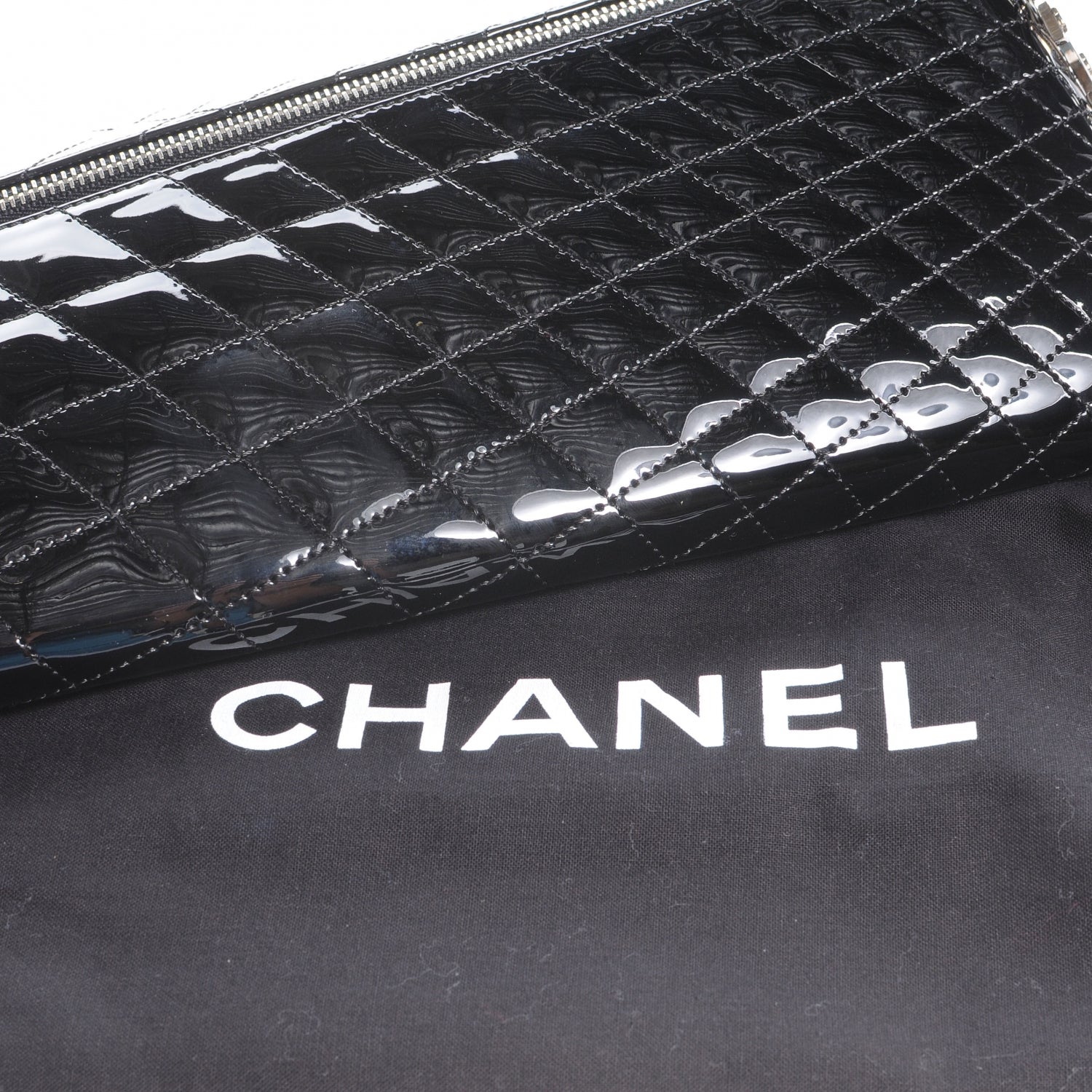 Chanel Patent Geometric Quilted Kaleidoscope Shoulder Bag Black 7 of 7