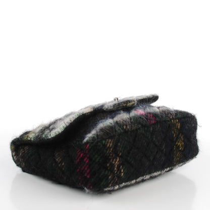 Chanel Mohair Quilted Tartan Day Flap Dark Multicolor 4 of 8