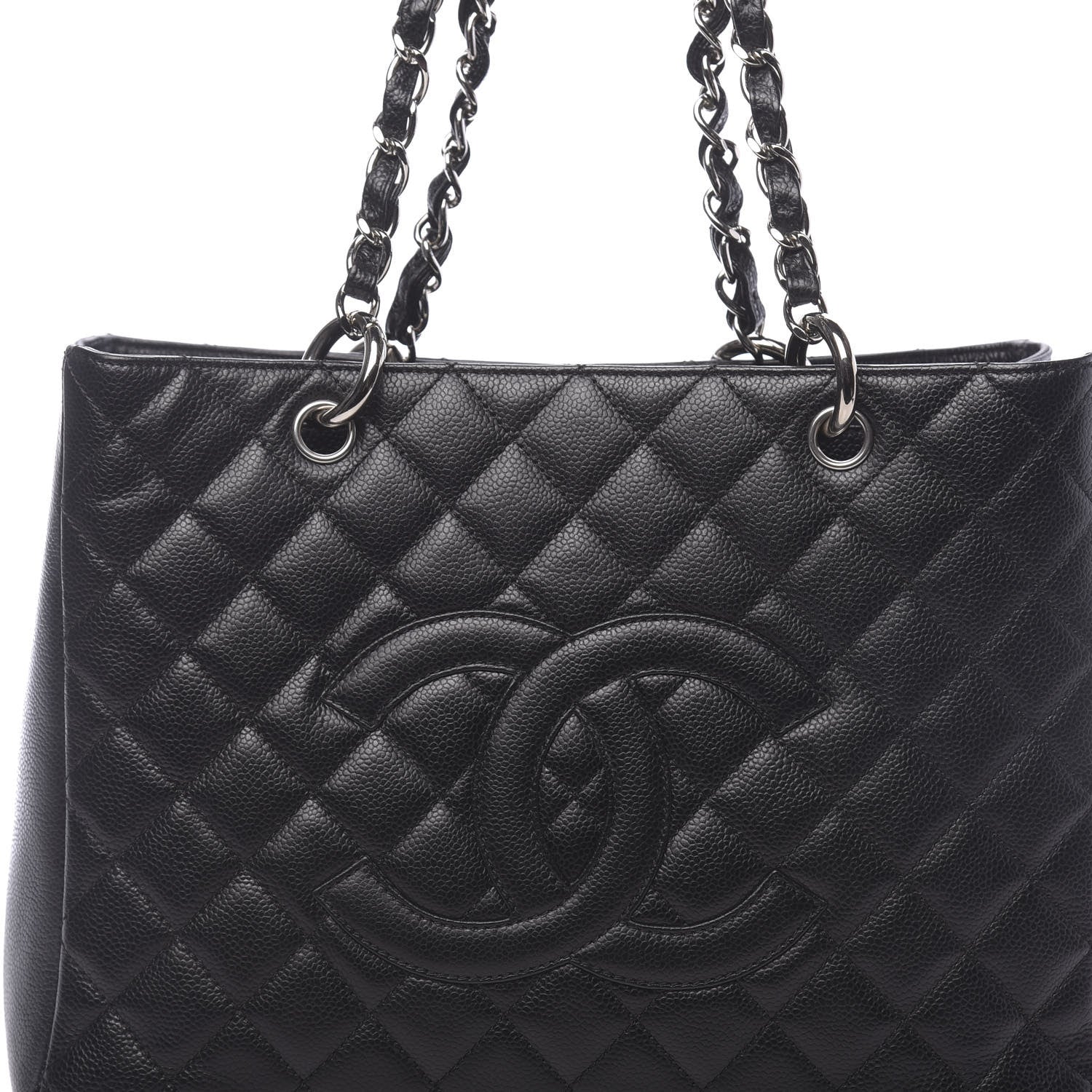 Chanel Caviar Quilted Grand Shopping Tote GST Black 8 of 10