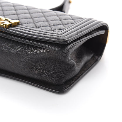 Chanel Caviar Quilted Medium Boy Flap Black 9 of 9