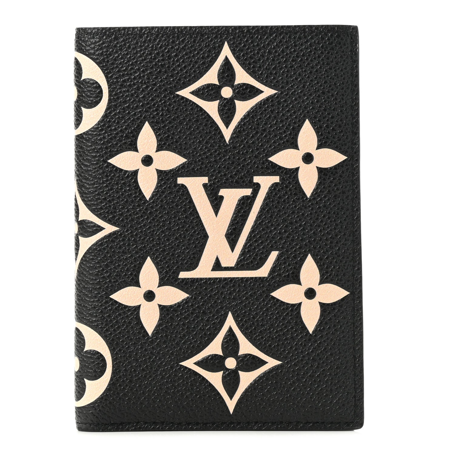 Louis Vuitton Empreinte Monogram Giant Passport Cover Black Beige 1 of 7