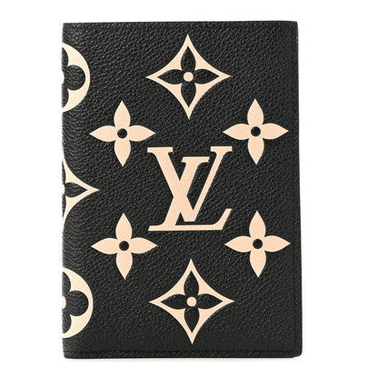 Louis Vuitton Empreinte Monogram Giant Passport Cover Black Beige 1 of 7