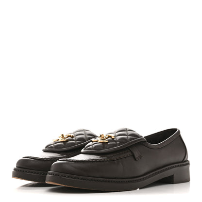 Chanel Lambskin Quilted CC Turnlock Loafers 40 Dark Brown 4 of 11